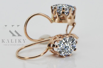 Rusă sovietică de argint a crescut placat cu aur 925 Alexandrite Ruby Emerald Safir Aquamarine Zircon ... cercei vec196rp