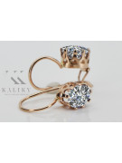 Vintage silver rose gold plated 925 Cubic Zircon earrings vec196rp