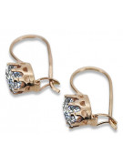 Vintage silver rose gold plated 925 Cubic Zircon earrings vec196rp