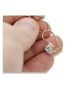 Vintage silver rose gold plated 925 Cubic Zircon earrings vec196rp