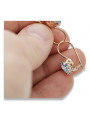 Vintage silver rose gold plated 925 Cubic Zircon earrings vec196rp