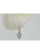 Vintage silver rose gold plated 925 Cubic Zircon earrings vec196rp