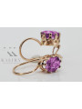 Vintage silver rose gold plated 925 amethyst vec196rp