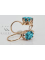 Vintage silver rose gold plated 925 Aquamarine vec196rp