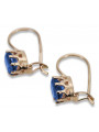 Vintage silver rose gold plated 925 Sapphire earrings vec196rp