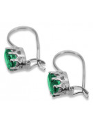 Vintage Vintage 925 Silver Emerald earrings vec196s