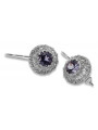 copy of Russe soviétique argent 925 Alexandrite Rubis Émeraude Saphir Aigue-marine Zircon ... Boucles d’oreilles vec002s