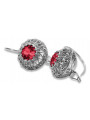 Vintage Vintage 925 Silver Ruby earrings vec002s