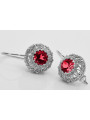 Vintage Vintage 925 Silver Ruby earrings vec002s