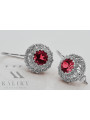 Vintage Vintage 925 Silver Ruby earrings vec002s