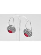 Vintage Vintage 925 Silver Ruby earrings vec002s