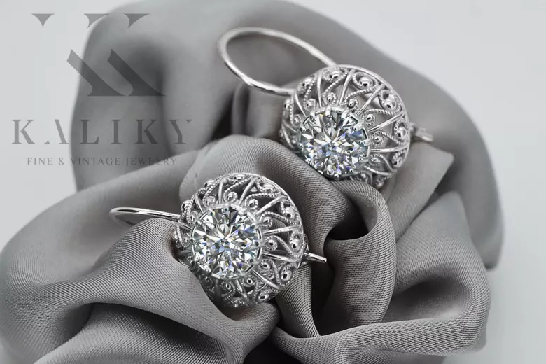 Vintage Vintage 925 Silver Zircon earrings vec002s