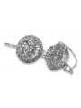 Vintage Vintage 925 Silver Zircon earrings vec002s