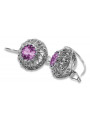 copy of Russe soviétique argent 925 Alexandrite Rubis Émeraude Saphir Aigue-marine Zircon ... Boucles d’oreilles vec002s