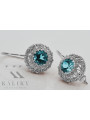 Vintage Vintage 925 Silver Aquamarine earrings vec002s