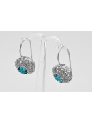 Vintage Vintage 925 Silver Aquamarine earrings vec002s