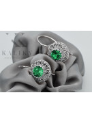 Vintage Vintage 925 Silver Emerald earrings vec002s