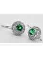 Vintage Vintage 925 Silver Emerald earrings vec002s