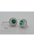 Vintage Vintage 925 Silver Emerald earrings vec002s