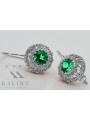 Vintage Vintage 925 Silver Emerald earrings vec002s