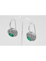 Vintage Vintage 925 Silver Emerald earrings vec002s