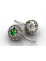 Vintage Vintage 925 Silver Emerald earrings vec002s