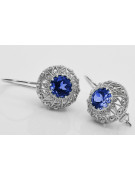 Vintage Vintage 925 Silver Sapphire earrings vec002s