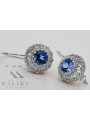 Vintage Vintage 925 Silver Sapphire earrings vec002s