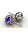 Vintage Vintage 925 Silver Sapphire earrings vec002s