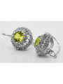 Vintage Vintage 925 Silver Peridot earrings vec002s