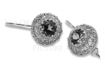 copy of Russe soviétique argent 925 Alexandrite Rubis Émeraude Saphir Aigue-marine Zircon ... Boucles d’oreilles vec002s