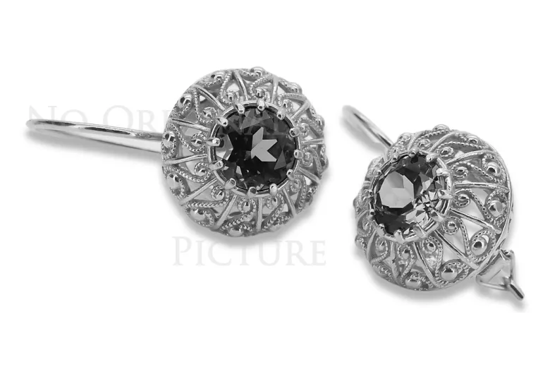 copy of Russe soviétique argent 925 Alexandrite Rubis Émeraude Saphir Aigue-marine Zircon ... Boucles d’oreilles vec002s