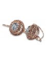 Vintage silver rose gold plated 925 Cubic Zircon earrings vec002rp