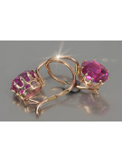 "Améthyste Vintage et Boucles d'oreilles en Or Rose 14 Carats 585" vec196