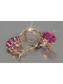 "Améthyste Vintage et Boucles d'oreilles en Or Rose 14 Carats 585" vec196