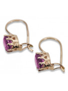 "Vintage Glamour 14K Rose Gold and Amethyst Drop Earrings" vec196