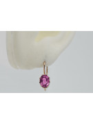 "Améthyste Vintage et Boucles d'oreilles en Or Rose 14 Carats 585" vec196