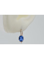 "Timeless Sapphire 14K 585 Rose Gold Vintage Earrings" vec196