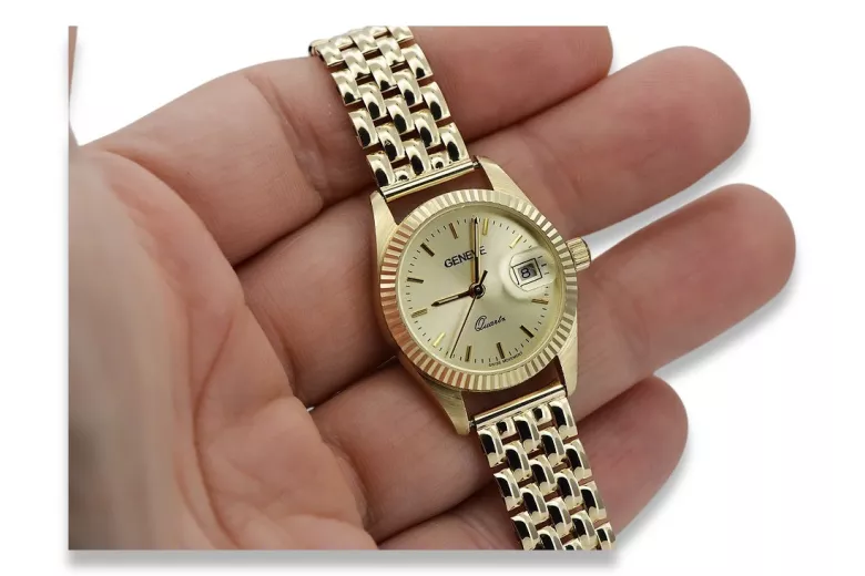 Reloj de oro para hombre Geneve ★ zlotychlopak.pl ★ Pureza de oro 585 333 Precio bajo!