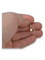 "Oro Rosa Antiguo Original de 14k con Perla en Colgante Elegante" vppr002