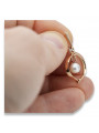 "14k 585 Rose Gold Pearl Pendant with Vintage Elegance" vppr002