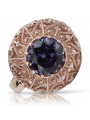 Rose soviétique russe 14k 585 or Alexandrite Ruby Emerald Sapphire Zircon ring vrc059