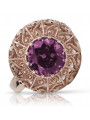 Rose soviétique russe 14k 585 or Alexandrite Ruby Emerald Sapphire Zircon ring vrc059