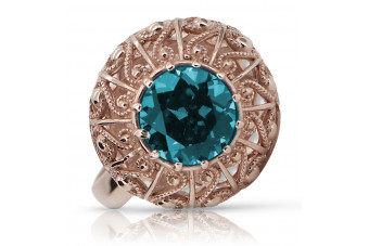 Inel sovietic rusesc din aur 585 trandafir 14k alexandrit rubin smarald safir zircon vrc059