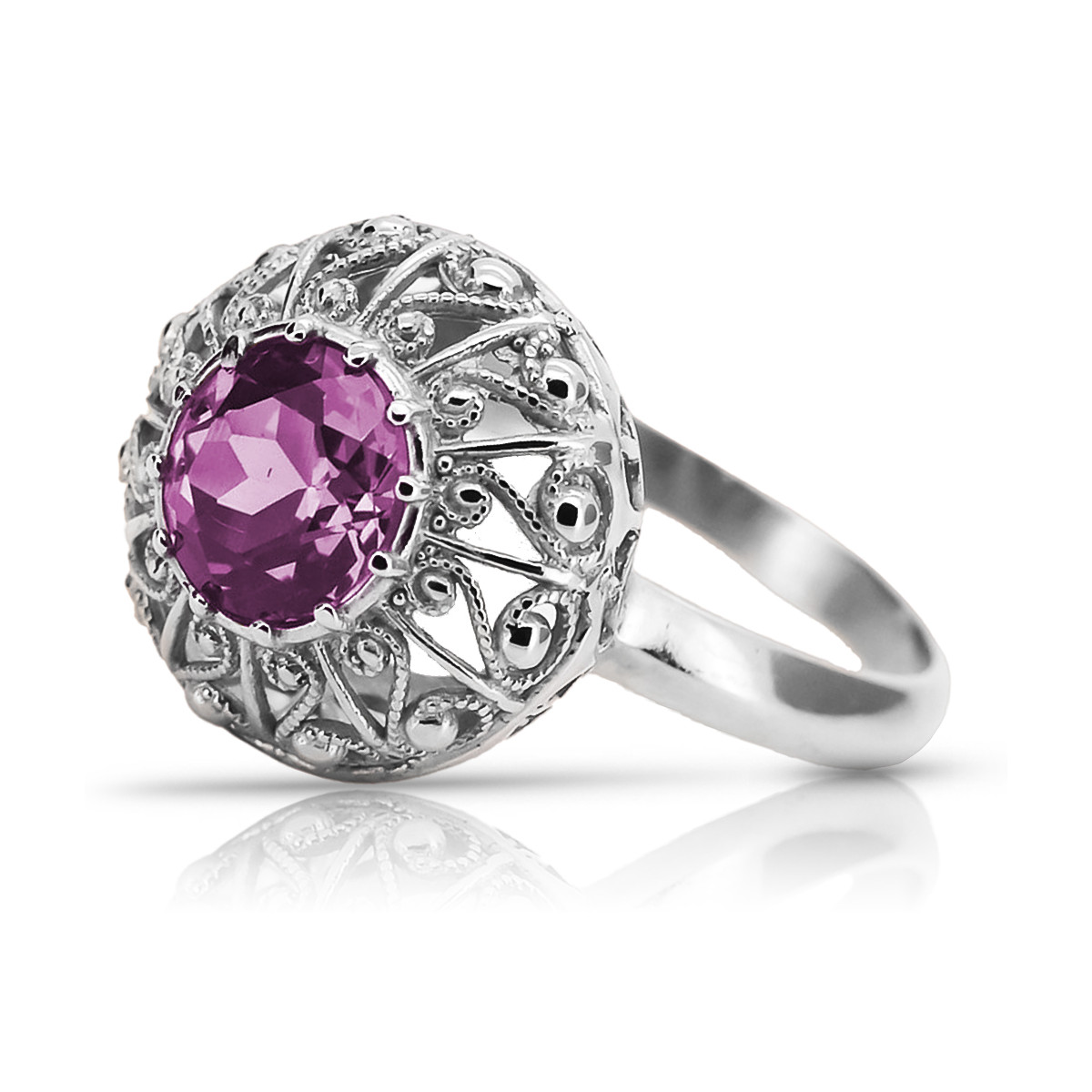 Rose soviétique russe 14k 585 or Alexandrite Ruby Emerald Sapphire Zircon ring vrc059