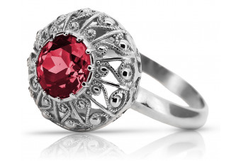 Vintage silver 925 Ruby ring vrc059s Vintage