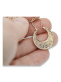 "Keine Steine 14k 585 Gold Vintage Gipsy Ohrringe in Original Roségold" ven050