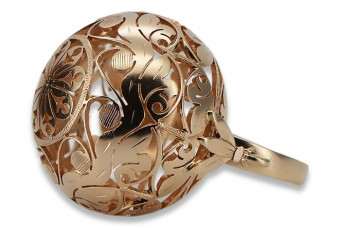 Russisch Sowjet rosa 14 Karat 585 gold Vintage Ring vrn014