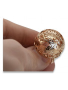 Russe soviétique rose rose 14k 585 or Bague vintage vrn014