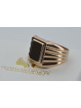 Vintage rose pink 14k gold 585 Men's signet ring vsn034 Vintage